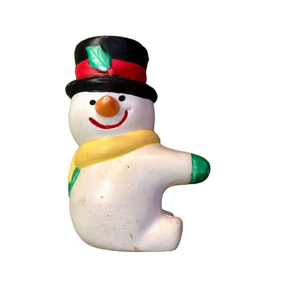 No brand / Not sure Other - Vintage Handpainted Snowman Sits on Candlestick Used